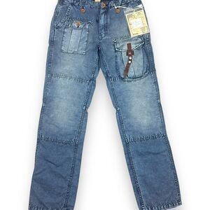 PRPS Sample Cargo Pants 32x33 ( Adjustable Buckle on Waist)  Blue E59P92